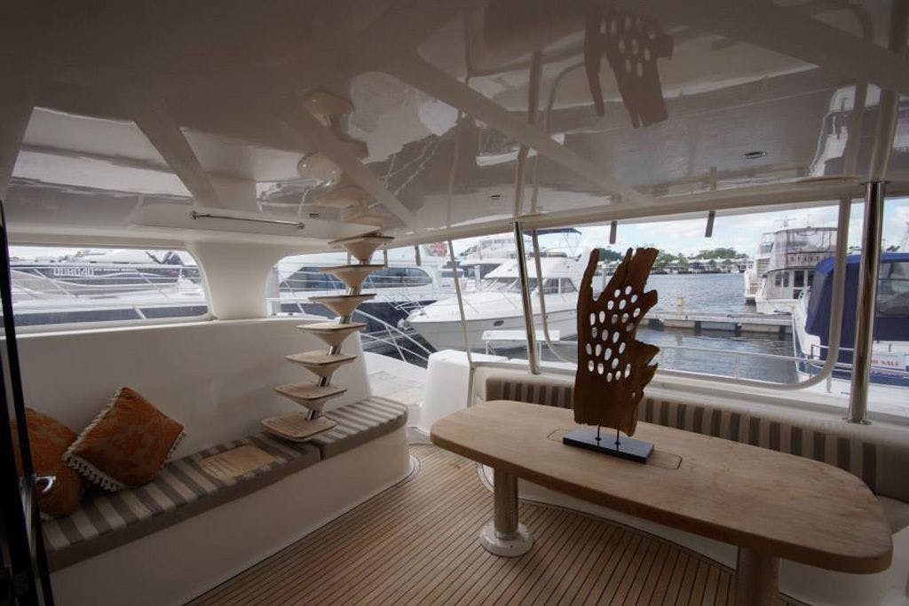 FixTech Fix1DC teak deck caulking looking beautiful in this yacht